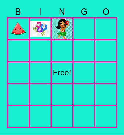 ALOHA! Bingo Card