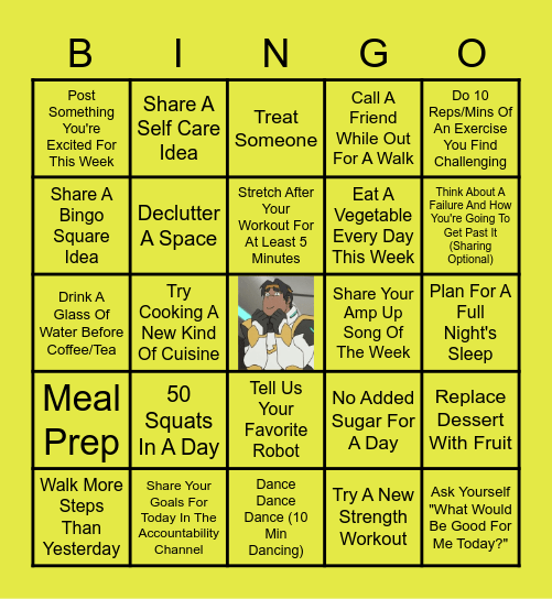 Voltron Bingo Week 3 Bingo Card