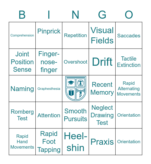 NEUROSCIENCE NEUROEXAMS Bingo Card