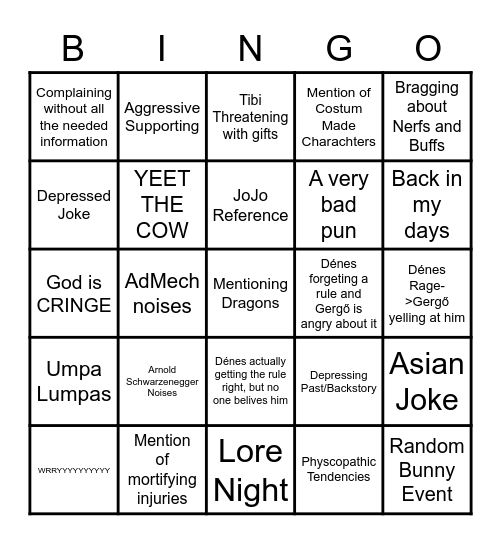 Discord Bingo Card