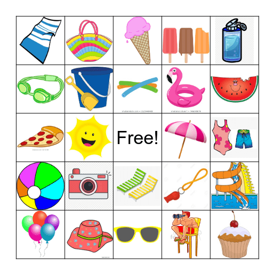 POOL PARTY BINGO Card