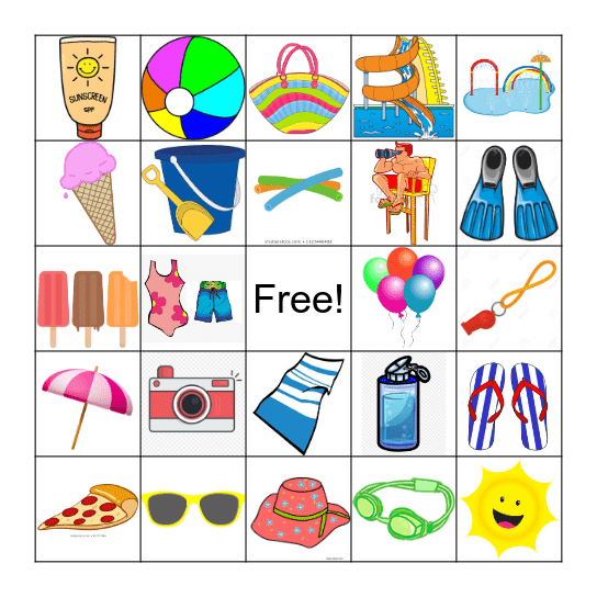 POOL PARTY BINGO Card