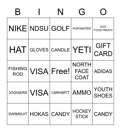 FRIDAY BINGO Card