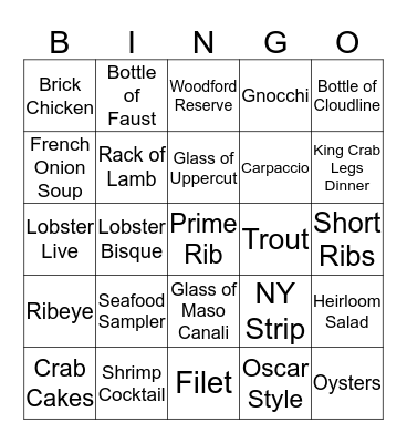 Timberline Bingo Card