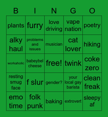 nick the crust punk horse Bingo Card