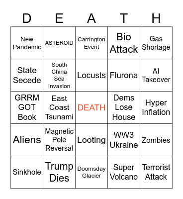 2022 Bingo Card