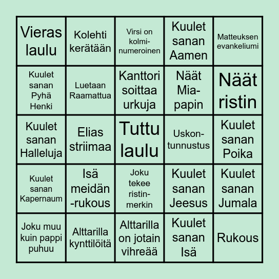 Jumisbingo Card