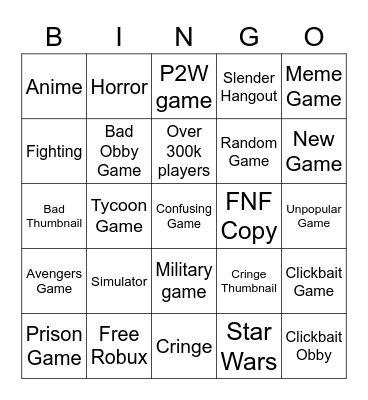 Discover Tab Bingo Card