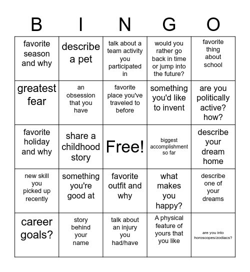 A talking bingo! Bingo Card