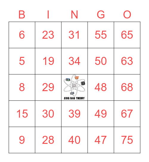 Big Bag Bingo Card