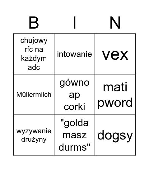 GuteQ bingo Card