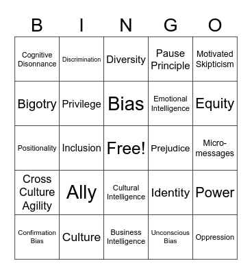 Conscious Inclusion - TNTP 2022 Bingo Card