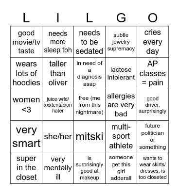 lilgo Bingo Card