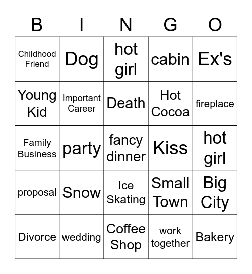 Hallmark Bingo Card