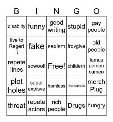 Dhar Mann Bingo Card