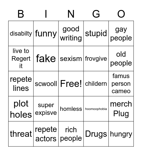 Dhar Mann Bingo Card