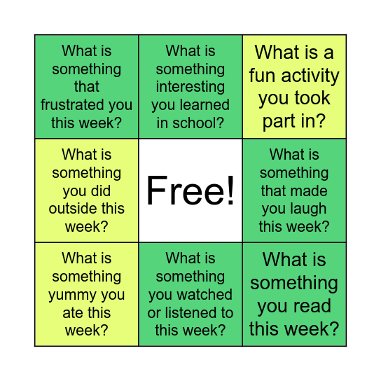 Ice Breaker BINGO Card