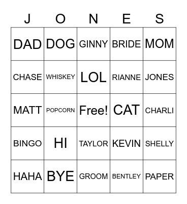 HAWAIIAN Bingo Card