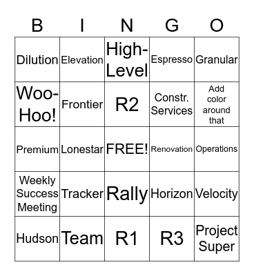 Bell Bingo Card