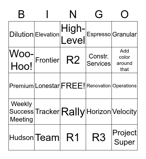 Bell Bingo Card