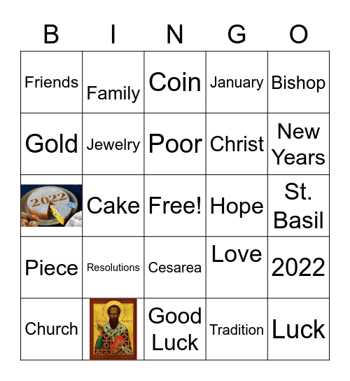 The Lucky Cake Bingo Card