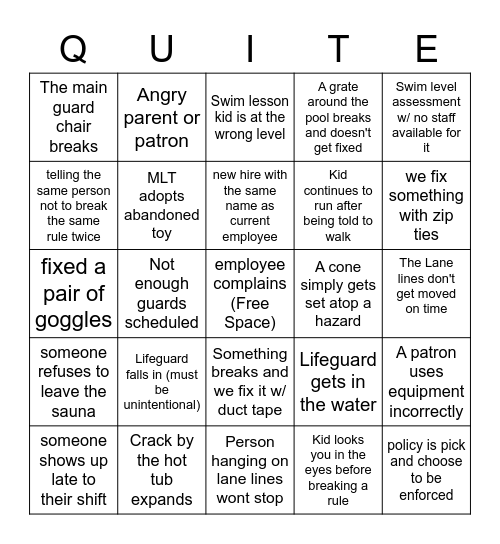 Mountlake Terrace BINGO Card