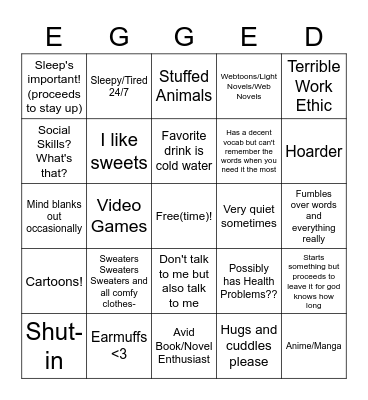 E Bingo Card