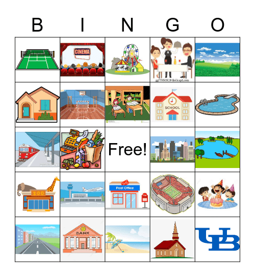 Locations in the Community Bingo Card