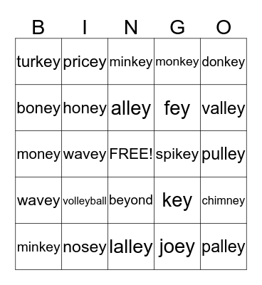 EY Bingo Card