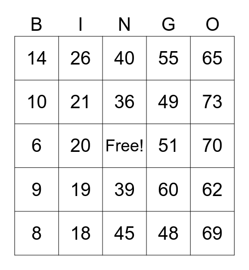 Constante 11 HUMSS 2 Bingo Card