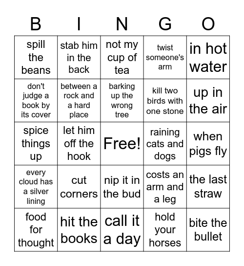 idiom-bingo-card