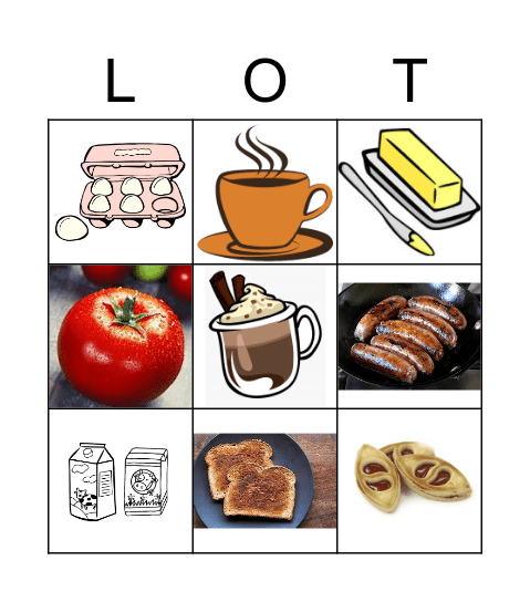 Le petit déjeuner Bingo Card