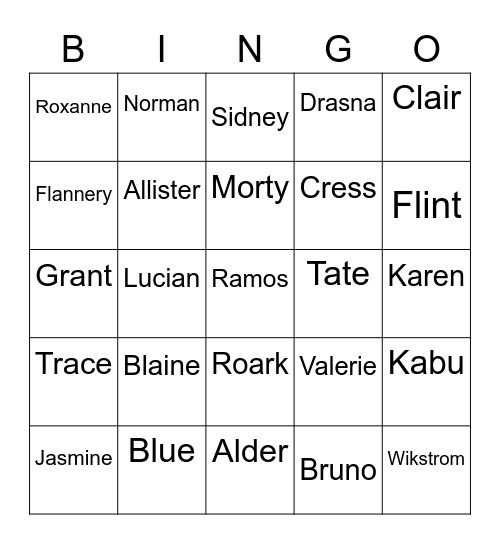 Imp [Gym Leaders & more] Round 1 Bingo Card