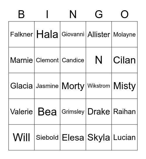 Markeles Round 1 (Gym, E4 and Champion) Bingo Card