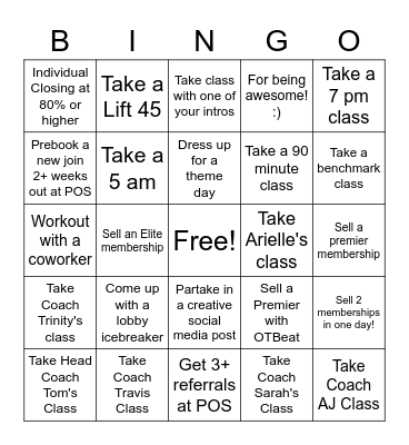 February Riverview All Staff Bingo Card