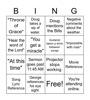 BTWC JAN 23RD. Bingo Card