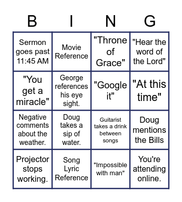 BTWC JAN 23RD. Bingo Card