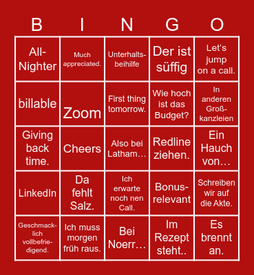 Young Talent - Februar 2022 Bingo Card