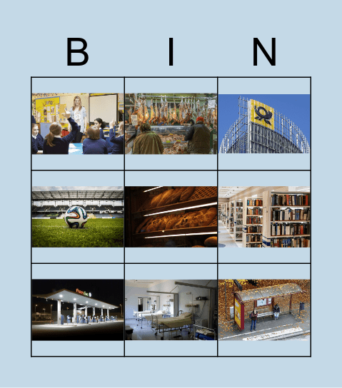 In der Stadt Bingo Card