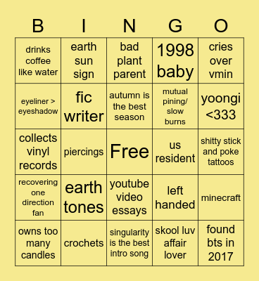 em aka maidnamgi Bingo Card