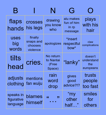 Xie Bi’An in RP bingo Card