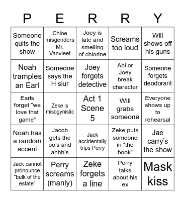 Tech Week Bingo Card
