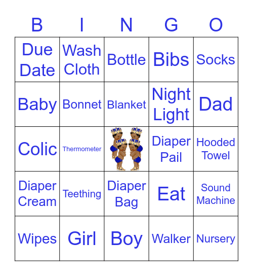 Baby Shower Bingo Card