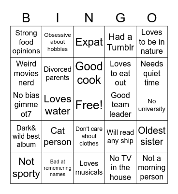 Ddaengbb Bingo Card