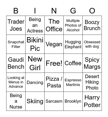 Hinge Bingo Card