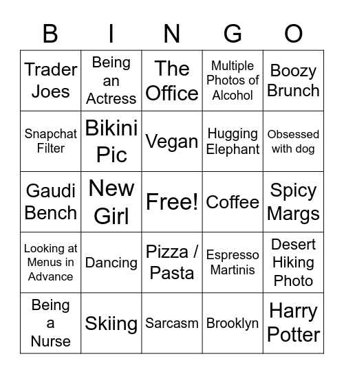 Hinge Bingo Card