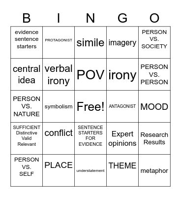 FALL 21/22 Bingo Card