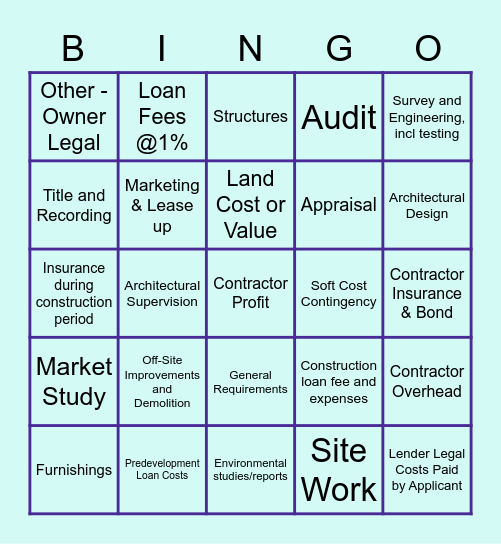 development-budget-bingo-card