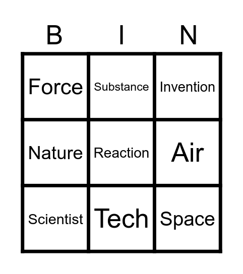 Final Challenge Bingo Card