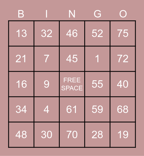 Becky's Bingo Blitz Bingo Card